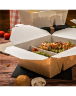 TAKEOUT BOX 15.2x12.1x6.5cm osztva 900+450ml, op.50db (k/6) THEPACK