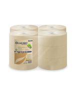 LUCART Eco Natural 2W toalettpapper 150 m brunt, förpackning med 12 rullar.