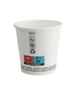 Kubek PAP/PE SW 100ml biały śr.63mm, 4oz. SUP opakowanie 50 sztuk