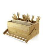 Bestickförvaring i bambu med handtag naturlig bambu, 226x148x107mm