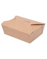 TAKEOUT BOX 14x10x5cm 750ml EKO fehér-barna ragasztott karton TnG op. 50 db.