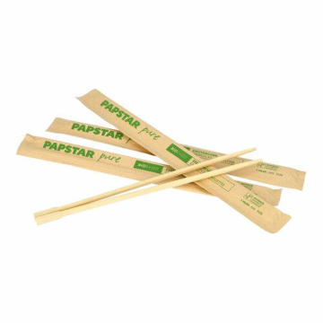 Bamboo sticks 23cm kraft envelopes individually wrapped, op. 50 pairs (k/10) PURE