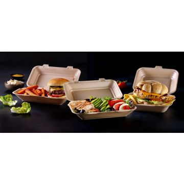 MENUBOX EPP Infinity HP6 hamburger op.300pcs (k/1) brown fully recyclable