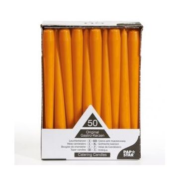 Candle cone 25cm 50pcs orange diameter 2,2cm