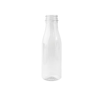 Butelka rPET okrągła 400ml, gwint 38mm 2 start, TnP op. 100 sztuk