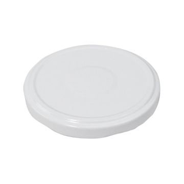 Cap metal fi82 jar, white with clip op.40pcs. (k/18)