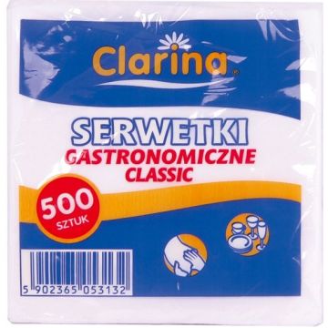 Serwetki gastronomiczne 15x15 białe 500 sztuk (k/100)