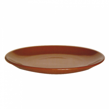 Clay plate, diameter 26.2xh.3 cm terracotta