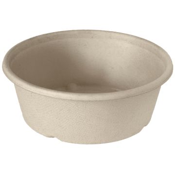 DUNI 600ml sugar cane bowl, brown colour, pack of 40pcs, diameter 15,4cm height 5,6cm