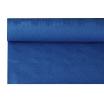 Paper tablecloth 1,2m x 8m dark blue damascus embossing