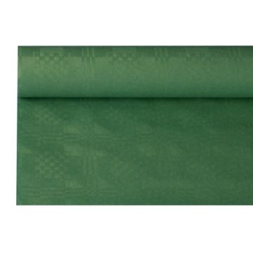 Paper tablecloth 1,2m x 8m dark green damascus embossing