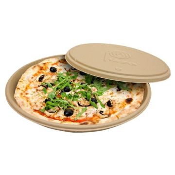 Pudełka pizza 35cm trzcina op.50szt. fi 35,7x3,3cm  (k/3)