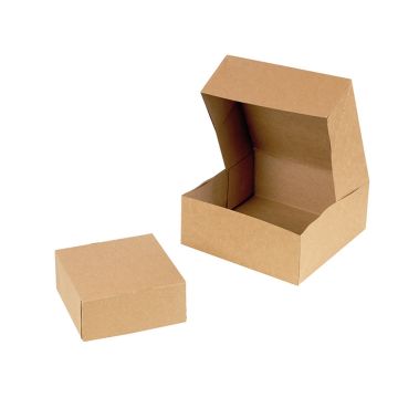 Brown box with lid 180x180x80mm 50pcs.