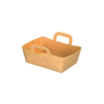 Mini paper basket, brown, 100 pcs. 95x70x35mm