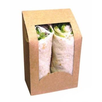 Pudełko wrap/tortilla z oknem 150x95x53mm op. 50 sztuk