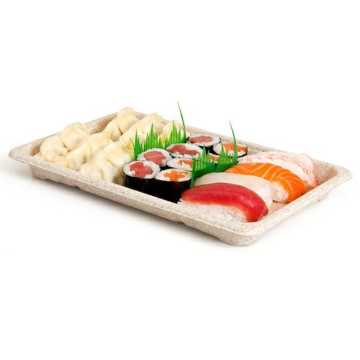 Sushi Box 4 tacka z trzciny 21,3x13x1,5 op.50szt.(k/16) OP-07