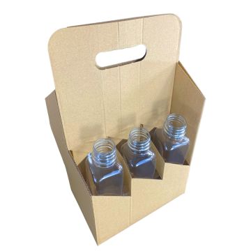 Carrier for 6 bottles 0,5l foldable, 20pcs