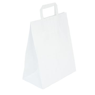 Block bag white 260x140x300 with handle