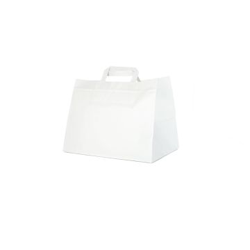 White block bag 320/220/245 with flat holder (wide bottom)