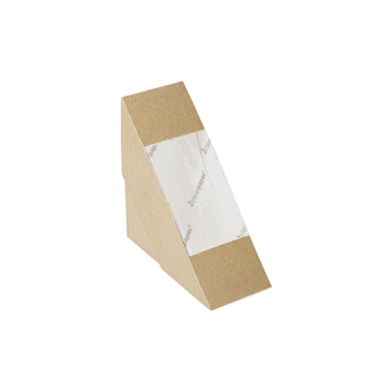 Sandwich box 12,4x12,4x5,5, window "clear paper" op.50szt.(k/10) THEPACK