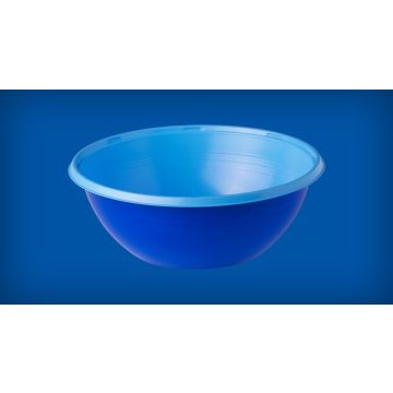 BICOLOR bowls, 10 pcs.380ml blue/light blue