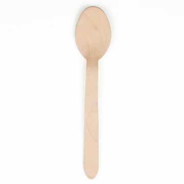 Large brown spoon, 100 pcs. WOOD (k/20)