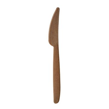 Brown knife 50pcs. WPC wood fibre, reusable REUSE (k/40)