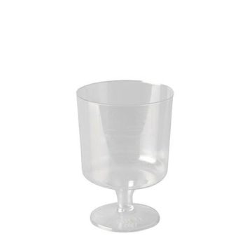 Wine glasses 200ml, diameter 7.2cm, crystal op.10pcs. (k/15) REUSABLE