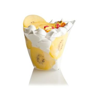 FINGERFOOD - DORICO cup 120 ml 8cm x h.6,6cm x w 7,5 cm transparent PS, 50 pieces