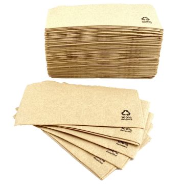 Napkins 33x30 1W 1/8 400pcs ECO (k/15) colour brown, natural, recycling