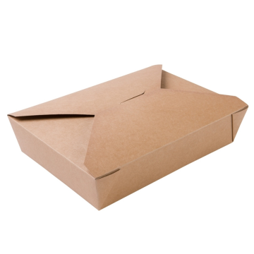 Pudełko FOOD BOX 1100ml  op.50szt. brązowe 20x14x4,5cm (k/6) PLASTIC FREE