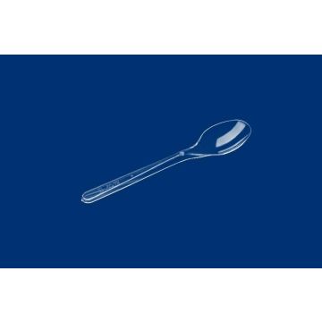 Dessert spoon SUPERIOR transparent 50pcs S522 GRUBE 120mm, reusable (k/40)