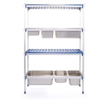 Aluminium storage rack for GN 1/1 containers - code 812266