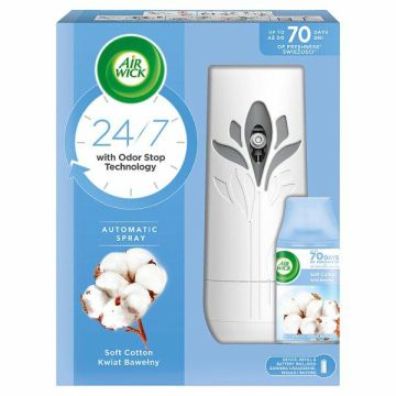 Odświeżacz automatyczny AIR WICK fresh motion 250ml białe kwiaty + wkład świeżość poranka, komplet