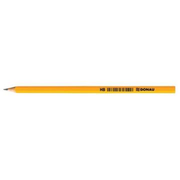 Pencil DONAU, HB, lacquered, yellow