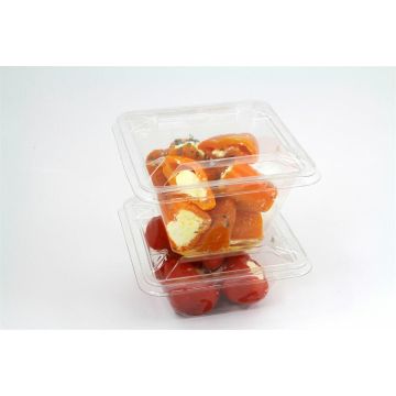 Mini square bowl clear 250ml9x9cm a.50pcs