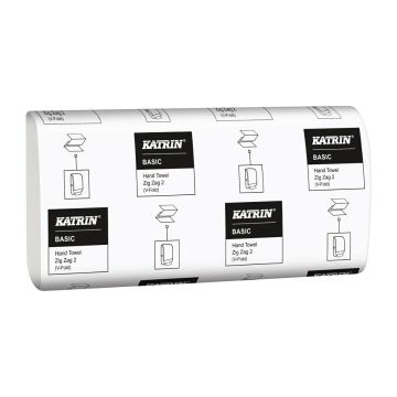 KATRIN Z/Z Basic Towel, pack of 4000 pcs. Handy Pack, white 2W