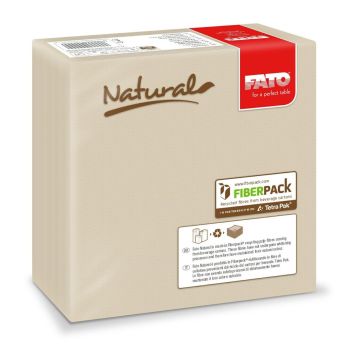 Napkins 38x38 2-ply PUNTA FATO natural, FATO, 40 pcs