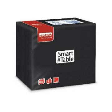 Serwetki 40x40 3W czarne FATO op.100szt. (k/8) Smart Table