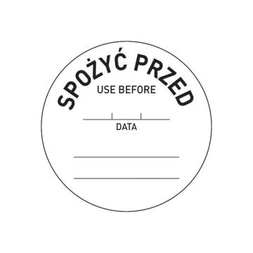 Food safety - 'before' sticker