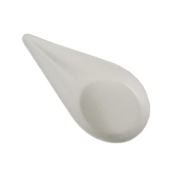 FINGERFOOD - DROP sugar cane plate 10.5x5.7cm white op. 50 pieces