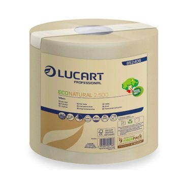 Roll towel MIDI EcoNatural 2.500 LUCART, op.6 rolls, 105m, Fibrepack