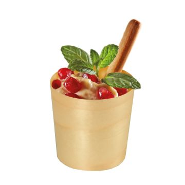 FINGERFOOD - round cups diameter 6xh.6cm wooden 50 pieces