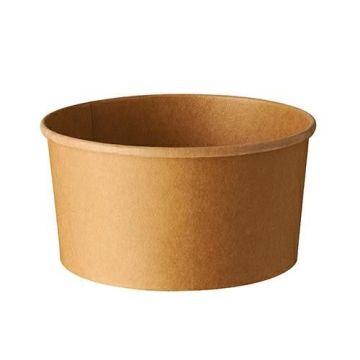 Salad bowl KRAFT 800/1000ml diameter 150xh.75mm fully biodegradable, 50 pieces