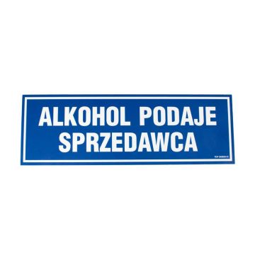 Alkohol podaje sprzedawca 100x300mm płyta sztywna