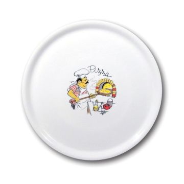 Pizza plate Speciale decorated