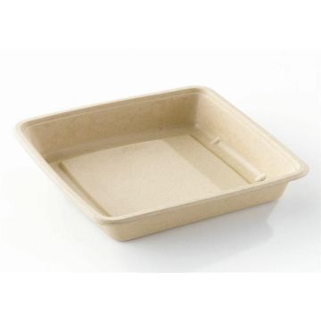 Container BePulp square 1400ml, 23x23x4cm, vegetable pulp, 75 pieces