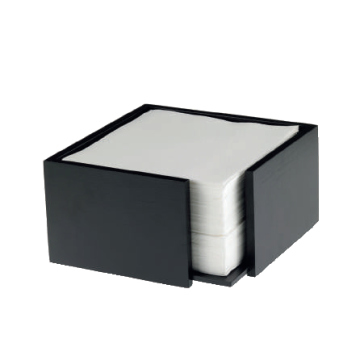 Napkin dispenser 33x33 1/4 bamboo black 19x19x10 cm