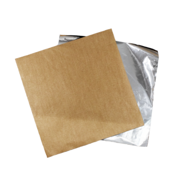 Aluminium sheets 30x30cm op.1000pcs brown paper+aluminium, weight 55g/m2, 4.92 kg. TnP (55088)