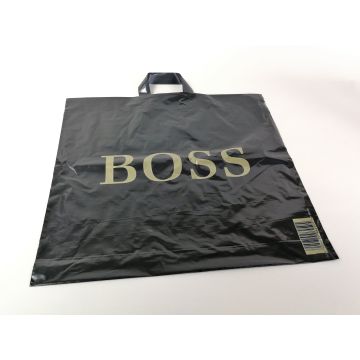 Carrier bags LDPE - handle 50 x 50cm BOSS BLACK reusable 50 micron, 25 pieces